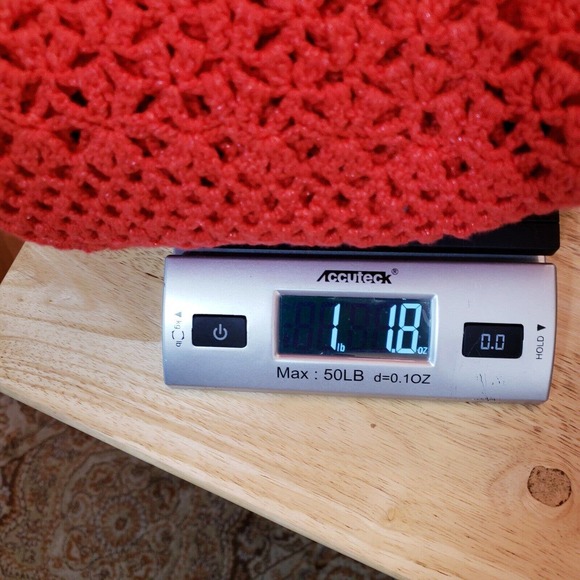 David Brooks Womens Orange Open Crochet Sweater Top XL Lightweight Stretch Used - Picture 8 of 12